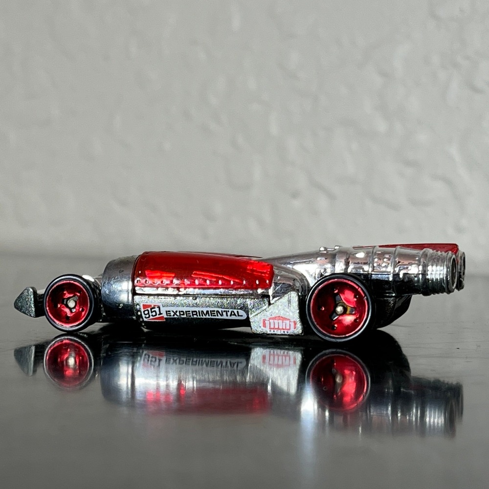 Hot Wheels Salt Shaker Toy Car Red Chrome Experimental 951 Racer Collectible
